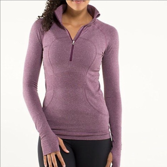 Lululemon Quarter Zip Run Swiftly Burgundy - 6 - Picture 1 of 7
